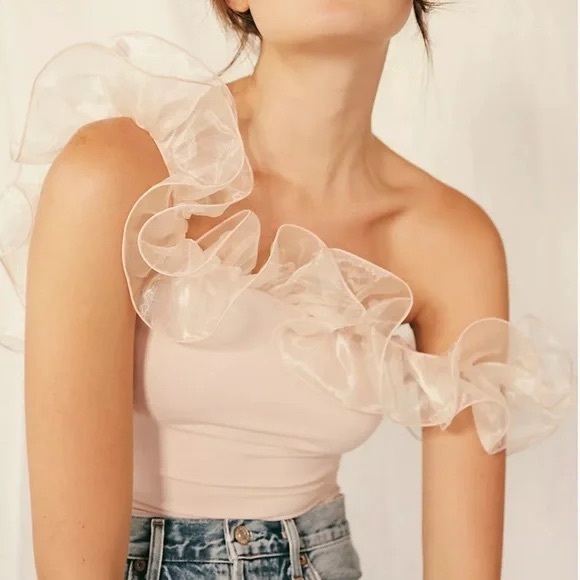 NWT Free People Haute Wired Tulle Bodysuit - Picture 2 of 6